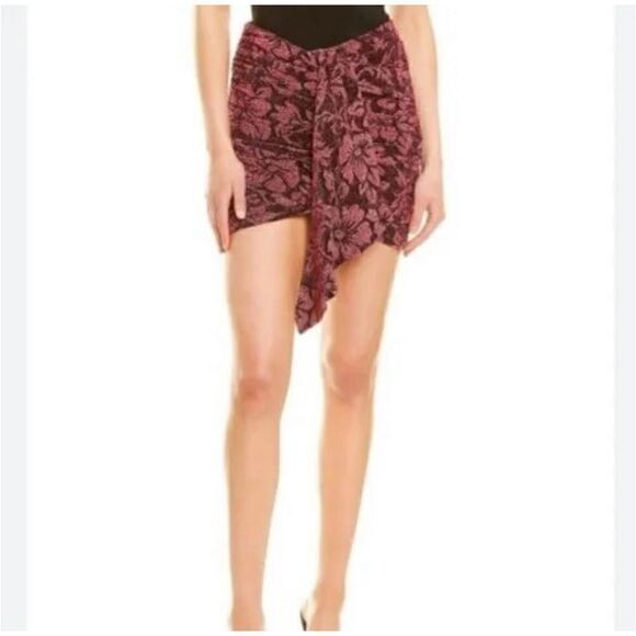 For Love & Lemons Shailee Metallic Mini Skirt NWT - Picture 4 of 8